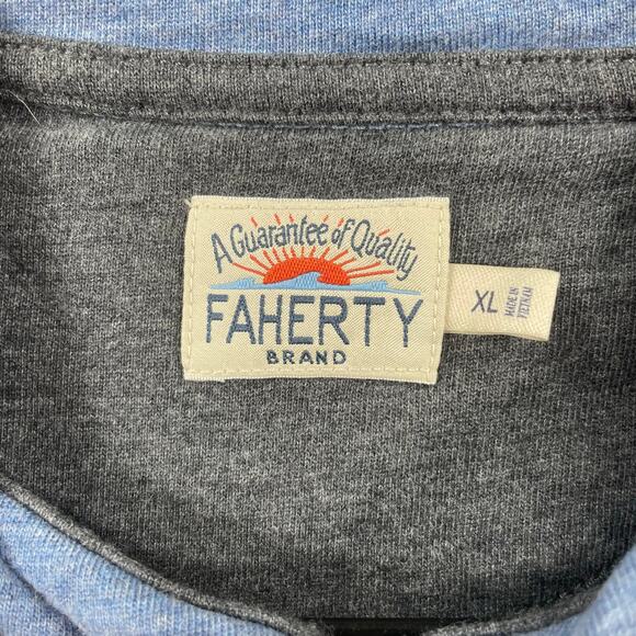 Faherty Movement 1/4 Zip Shirt Men's XL Blue Long Sleeve Modal Blend Casual - Picture 5 of 11